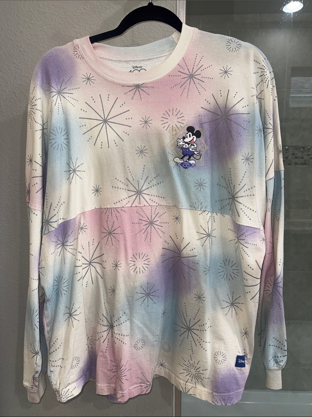 Disney Cast Member Spirit Jersey Disney 100 Pastel Long Sleeve Top Size Large